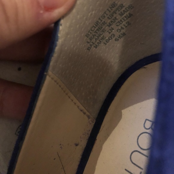 Blue shoes with black glitter heels - Picture 4 of 4